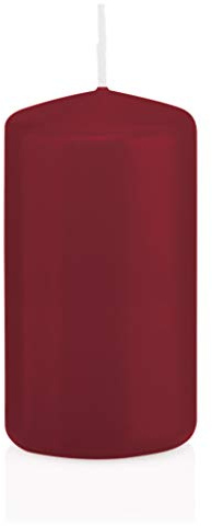 Qualitäts Stumpenkerze / H200 Ø100mm / bordeaux/Made in Germany