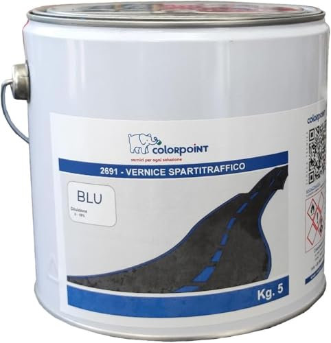 Color Point VERNICE SPARTITRAFFICO PER SEGNALETICA STRADALE 5 KG. COLORE BLU