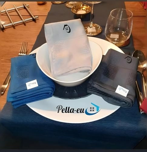 Pella Microfasertücher 3er Set, Allzweck-Reinigungstücher ohne Putzmittel für Streifenfreien Glanz im Haushalt, Büro, Auto, Mikrofasertücher für Fenster, Glas, Spiegel