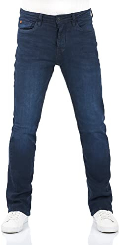 riverso Jeans herr stretch bootcut RIVFalko jeansbyxor denim svart blå grå 29 30 31 32 33 34 36 38 40, Mörkblå denim (D233), 38W / 32L