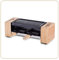 LITTLE BALANCE 8618 Raclette 2 Meuuh…!, Dispositivo raclette 1/2 persone, Grill rimovibile, 2 spatole + 2 tavole, rivestimento antiaderente, 1 o 2 persone, 320 W, bambù
