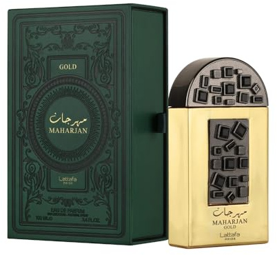 Lattafa Perfumes Maharjan Gold - Eau de Parfum en espray unisex, 86 g