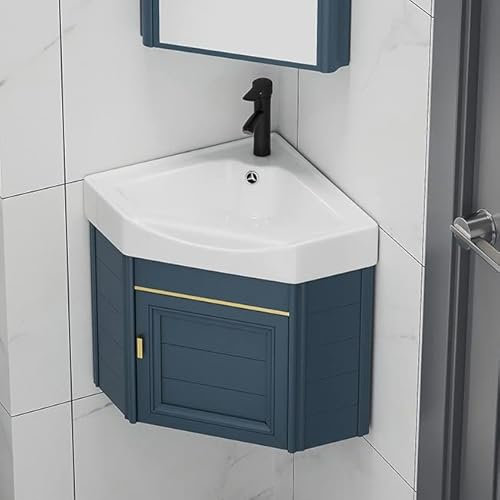 Mobile Lavabo, Mobile da Bagno, Mobile da Bagno Stretto con Lavandino Combinato, Mobiletto per lavandino bagno da Bagno Ceramica Bianca per Piccoli Spazi, per Cucina Domestica Patio Lavanderia ( Color