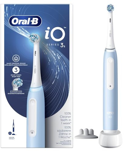 Oral-B iO 3S Blå eltandborste, 1 borsthuvud, Designed By Braun