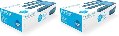 TOUCHGUARD - Confezione di 100 guanti monouso in vinile, blu, senza polvere, L (Confezione da 2)
