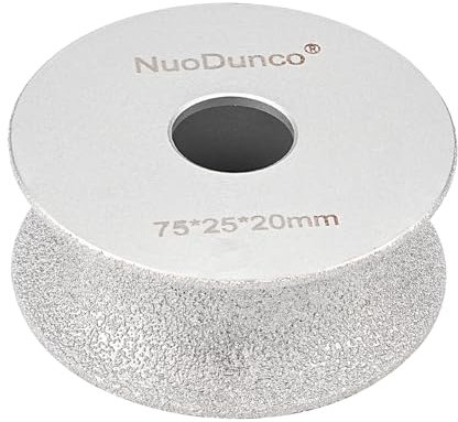 NuoDunco Bullnose Grinding Wheel Porcelain Bullnose Tool, 73mmx25mmx20mm Brazed Grinding Wheel Concave Abrasive Wheel For Marble Granite Tiles Quartz Stone