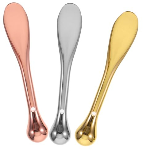 WOONEKY 3stücke Augencreme-zubehör Massagegerät Augencreme-schaufel Makeup-grablöffel Für Erholung Augenpartie Straffen Fältchen Entfernen Einfach Zu Bedienen