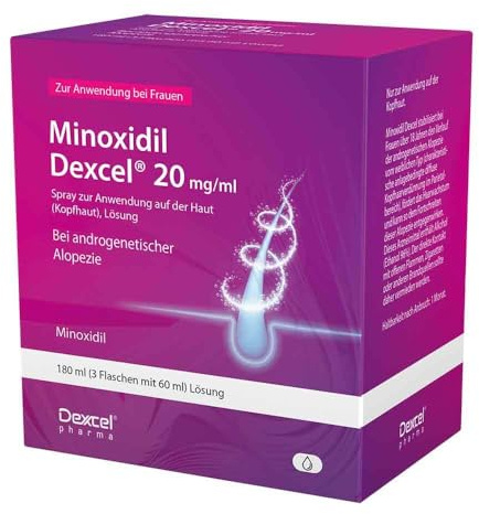 MINOXIDIL Dexcel 20 mg/ml Spray z.Anw.a.d.Kopfhaut 3X60 ml