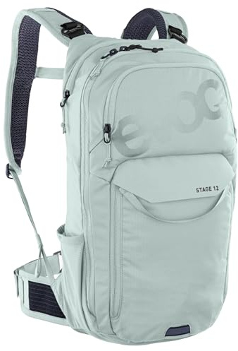 EVOC STAGE 12, Backpack (verstellbare Schultergurte durch BRACE LINK, AIR FLOW CONTACT SYSTEM, inkl. Trinkblasenfach, Werkzeugfach und Komprimierungsgurte, One Size)