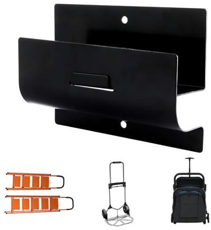 ASelected Crochet d'échelle pour mur de garage, supports d'échelle en métal robuste, crochet de rangement, organiseur mural utilitaire pour chaise pliante, abri de jardin, vélos d'atelier, outils