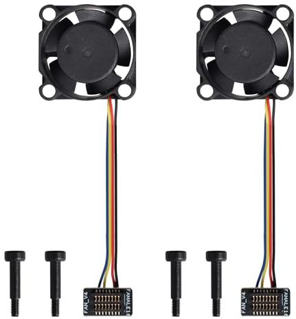 BCZAMD for P1P P1S 3D Drucker Zubehör 2Pcs 5V Hotend Kühler Lüfter: Doppelte Kugellager 25×25×10mm/ 0.98x0.98x0.39inch 15500 RPM Lüfter nein compatible with X1 X1C und A1 Serie