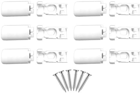 YIGZYCN 6 Stück Plissee-Klemmträger Spannschuhe mit Schrauben Set für sicheren Fensterschatten, einfache Installation