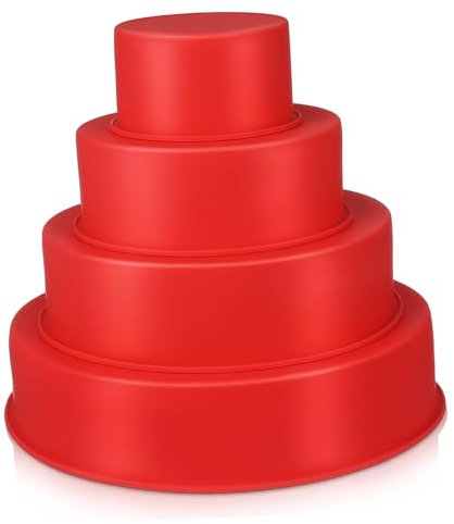 MAGICLULU 4piezas Moldes Redondos Para Pasteles Molde Antiadherente Múltiples Para Hornear