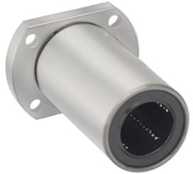 DEBLAN Linearlager H-Flansch LMH20UU LME22-d20 LHFC20 Linearkugellager mit ovalem Flansch, Größe 20 * 32 * 42, Flacher runder Flansch(LMH20LAUU)