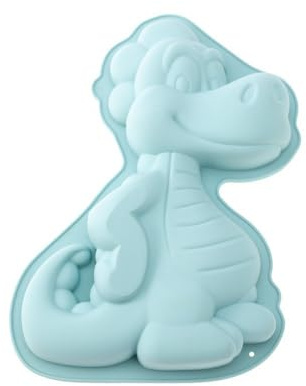 Votvlog Silikonform 3D Dinosaurie Silikon Dinosaurie Bakning Mould Födelsedag Barn Silikonform Glass Choklad Sött Bröd Kakor Choklad Pudding BPA-fri Blå