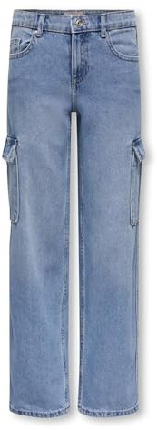 ONLY Kogharmony Large Cargo PIM Noos Cargo, Bleu Jeans Clair, 16 Ans