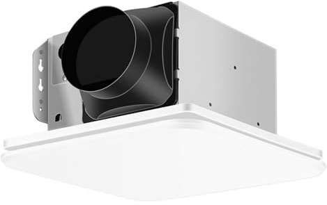 JOEAONZ Bathroom Exhaust Fan 110CFM with Hidden Grille Design, 1.0 Sones Urtra Quiet Ceiling Ventilation Fan System - Household Bathroom Extractor Fan for Home/Office/Hotel, 4 inch Diameter Outlet