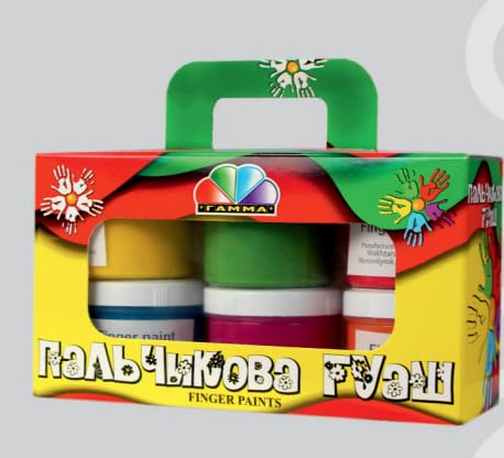 Kids Finger Paint Set – Bright Water-Based Colours, EN71 Certified, Made in Europe, for Sensory & Creative Play (6 colours 360 ml)