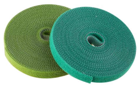 30m Pflanzenbinder-Klebeband grüne Gartenpflanzen Pflanzenbinder Klett Kabelbinder Wiederverschließbar Pflanzenband Klettband Pflanzen Binder Band Garten Pflanzen 2 Stck