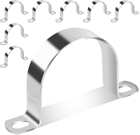 YFLeomry 8 Stück Rohrschellen 60 mm Edelstahl Rohrschelle für Befestigung | Universelle Rohrhalterung aus Metall, Befestigungsschelle für Wasserrohre, Kabel, Leitungen