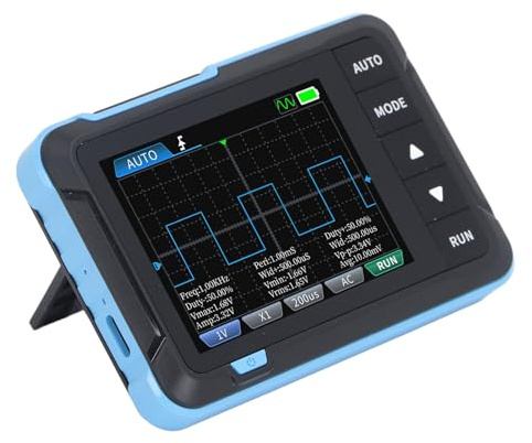 Zerodis Kit Numérique d'oscilloscope Portable avec Sonde 10x 2,8 Pouces LCD 5ms / S Échantillonnage 1M Bande Passante Générateur de Signaux Portable pour la Détection de Puissance de Maintenance