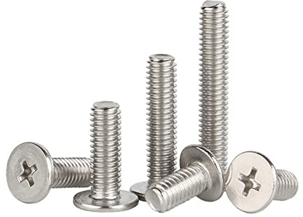 Viti a testa piatta rotonda, 100 pezzi/lotto Vite a testa piatta ultra sottile a croce Bullone in acciaio inossidabile M1.6 M2(5mm,M1.4)