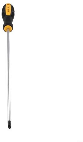 30 cm (12 tum) extra lång slitsad och korsskruvmejselsats, magnetisk spets för enkel fästning, kromvanadin legerat stålskaft med gummigrepphandtag, för svåråtkomliga är (korsskruvmejsel)