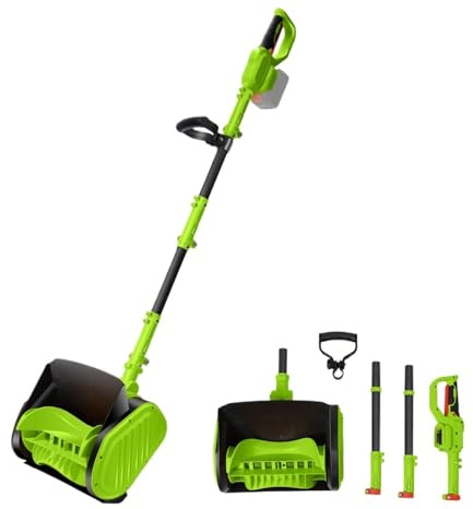 Souffleuse À Neige Électrique sans Balais, Largeur De Déneigement 30 Cm, Portée Projection 8 M, Goulotte Réglable for Batterie 18 V Neige DéGagéE sans Effort