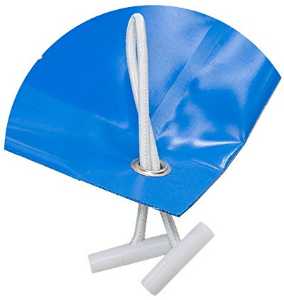 Cubierta de piscina invierno de 10,30x4,30 metros. (En una piscina de 10x4 metros la lona cubriría 15cm sobre todo el contorno de la piscina). Color Azul(exterior)/Negro(interior)