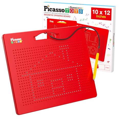 PicassoTiles Magnetische Schreibtafel 12x10 Zoll Große 748 Bead Magnet Tablet Pad Wiederverwendbare Schreibtafel Spielzeug STEM Lernset