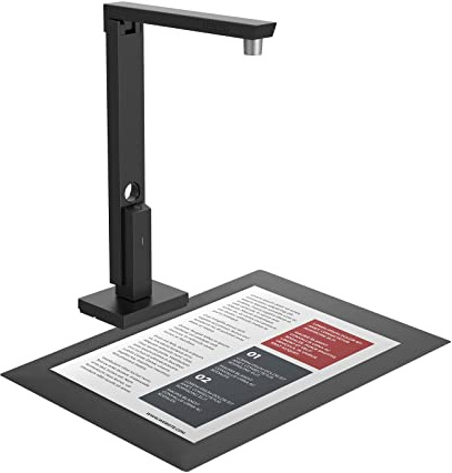 CZUR Lens1200 Pro Escáner de Documentos portátil, cámara de Documentos USB de 12 MP, escaneo rápido 1s/página, tamaño de Captura A4 OCR, Apto para Viajes para Mac y Windows