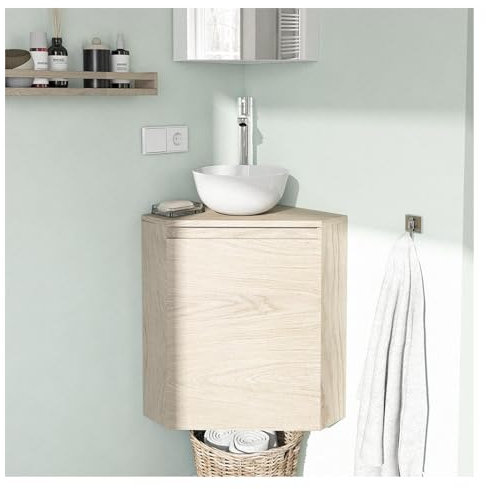 MOB-IN Meuble lave-mains d'angle SORRENTO + vasque + robinet