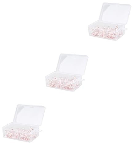 STOBOK 300stücke Transparente Pushpins Gold Dekorative Pinnadeln Für Büro Schule Und Zuhause Für Karten Fotos Und Notizen Sichere Anwendung Mit Abgerundetem Design