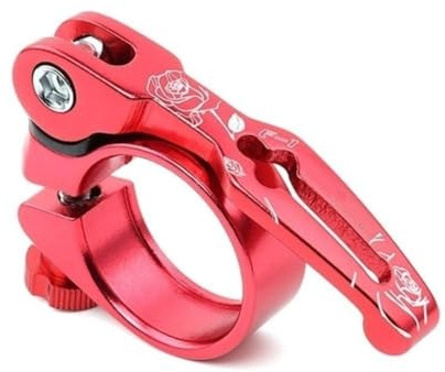 Abrazadera Sillin,Abrazadera Sillin Bicicleta 2 Pcs 31,8 Mm Profesional de bicicletas accesorios de la bici de Seatpost abrazadera de aluminio de aleación de liberación rápida abrazadera montaña MTB d