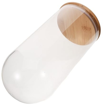 UTHCLO Campana De Transparente Con Base Caja De Exhibición De Vidrio Pequeña Para Terrarios De Plantas Preservadas Decoración De Diy Protección De Recuerdo Estantería