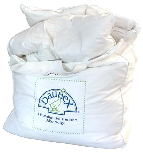 SofficePiuma - Daunex Piumino Letto 100% piumino d'oca vergine bianca Art ROMEO (250x220 Matrimoniale King Size, 5 punti calore EXTRA Warm)