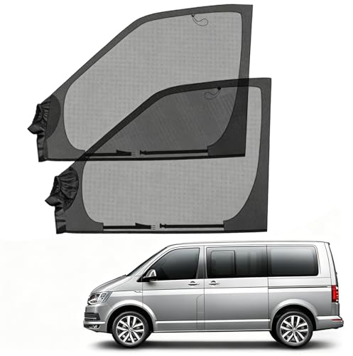 Magnetiskt myggnät för sidofönster på VW T4 T5 T6, 2 magnetiska sidofönstermyggnät, lämpligt myggnät, andningsbart, myggnät för framdörrar