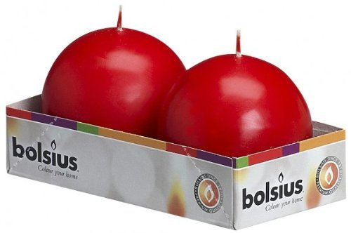 Bolsuis Ball Candle 70mm Wine Red (2 Pack)
