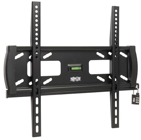 Eaton Tripp Lite Feste TV-Wandhalterung 32–55 Zoll, Schwerlast, Sicherheit, Fernseher & Monitore – Flach/Gebogen, UL-Zertifiziert (Schwarz) (DWFSC3255MUL)