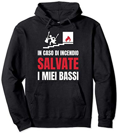 Basso Elettrico Bassista Regalo Divertente Bassisti Bassi Felpa con Cappuccio
