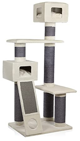 CanadianCat Company | Kratzbaum Maine Coon 209 - beige - XXL mit Ø ca. 20 cm dicken Sisalsäule Grosse schwere Katzen stabil - Katzenkratzbaum, Kletterbaum, Kratzmöbel