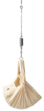 BabyBubu Federwiege | Inkl. Matratze 30x80 cm, gefüllt mit 100% Schafswolle| Nutzbar bis zum 10. Lebensmonat Einzigartige erweiterbare und Mitwachsende Baby Hängewiege | Das Original