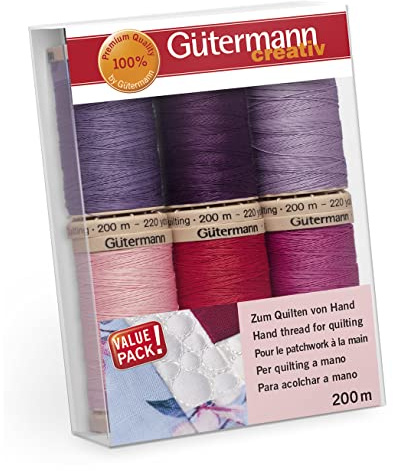 Gütermann creativ Nähfaden-Set mit 6 Spulen Quilting 200 m in verschiedenen Farben