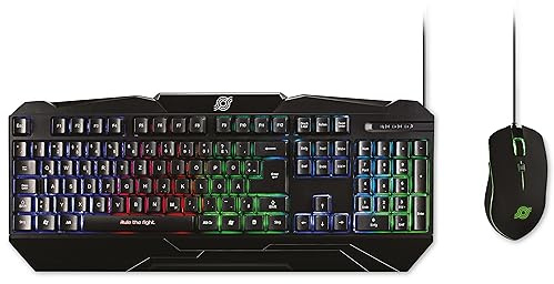 MediaRange Gamign Tastatur-Maus-Set USB QWERTZ, Gaming, Schwarz, | Tastatur und Maus | 6 Tasten | USB-Anschluss | für PC & Notebook