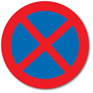 Magnetschild, Stopp und Parken verboten, mit UV-Schutz, Durchmesser 20 cm