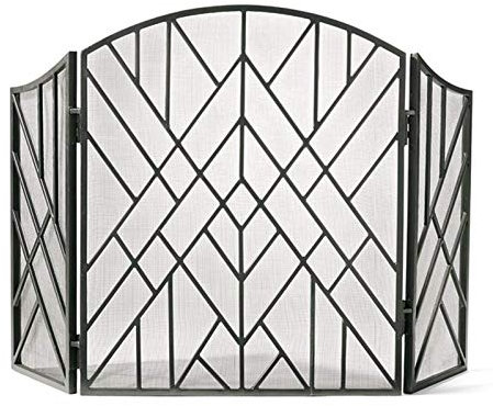 FLBT Schermi per caminetti, schermi per caminetti Pieghevoli in Metallo Decorativo in Stile Rustico Occidentale Needed