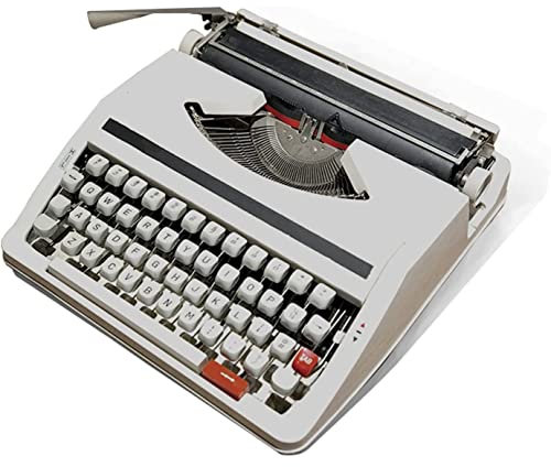 Mechanische englische Schreibmaschine,Elektrische Schreibmaschine mit Korrektur,für Notizen oder Briefe oder kreatives Schreiben, literarisches Geschenk des Schriftstellers,White