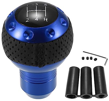 A ABSOPRO Car 5 Speed Gear Shift Knob 7.7cm 3.03 Manual Transmission Blue