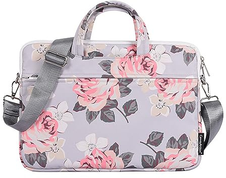 Hixingo Laptop-Handtasche für Frauen 13 14 15 Zoll Aktentasche Große Computer Umhängetasche Rose Arbeitstasche Messenger Bag Laptoptasche Schultertasche Kompatibel (Helles Lila,15 Zoll)