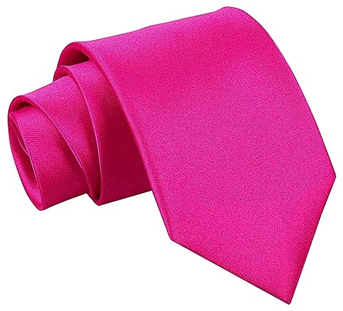 AAMERA Men Ties, Classic Men's Solid Satin Neck Tie, Premium Pure Color Necktie with Multiple Colors, Formal Neckties for Men Business Wedding Party Work Tie, 7cm